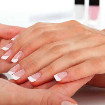 Pink And White Nails