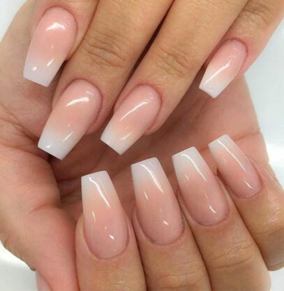 Pink And White Nails