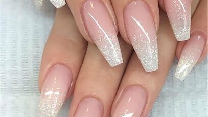 Pink And White Ombre Nails