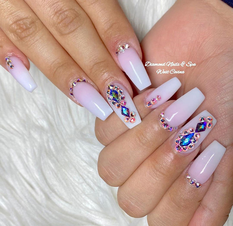 Pink And White Ombre Nails