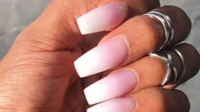 Pink And White Ombre Nails