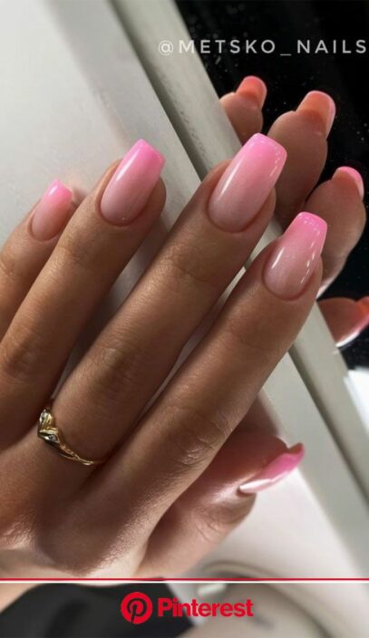 Pink Ombre Nails