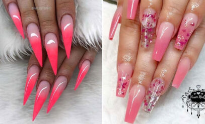 Pink Ombre Nails