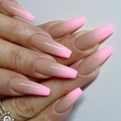Pink Ombre Nails