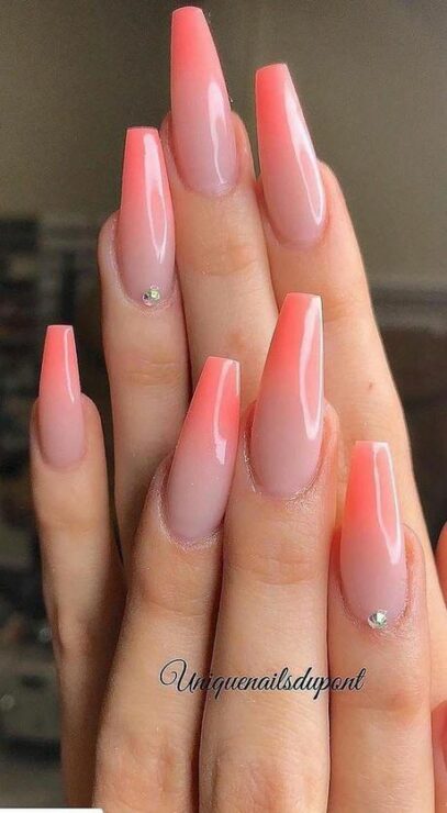Pink Ombre Nails