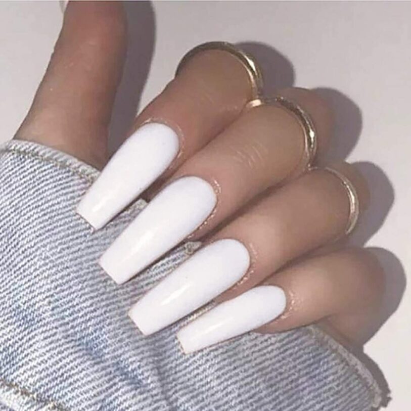 +51 Plain White Nails Looks & Inspirations - POLYVORE - Discover and Shop Trends in Fashion