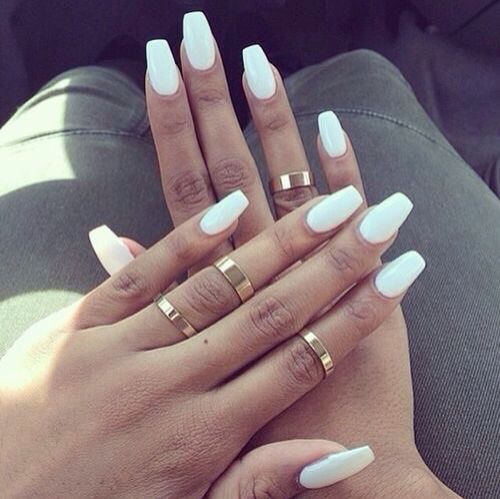 Plain White Nails