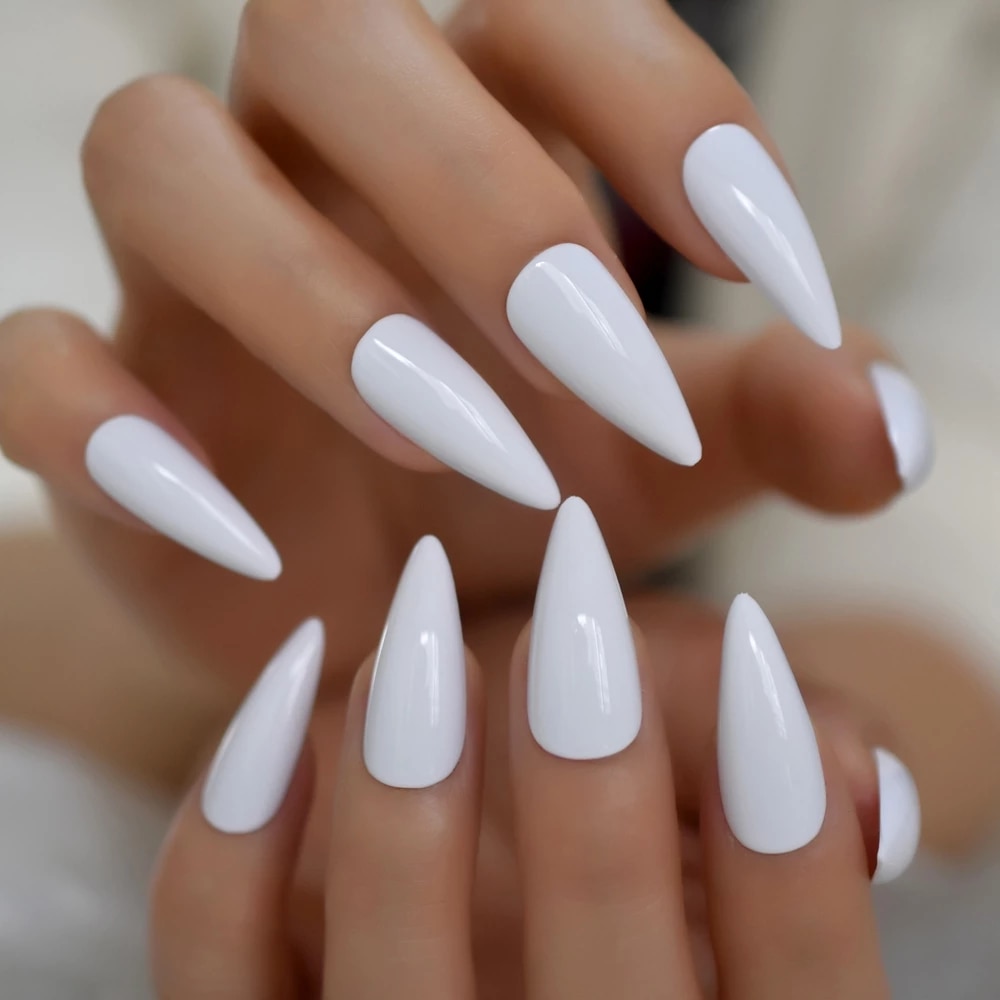 Plain White Nails