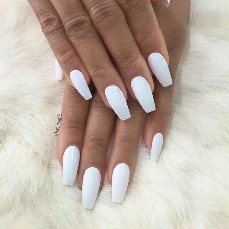 Pretty White Nails