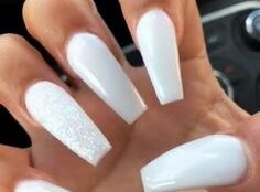 Pretty White Nails