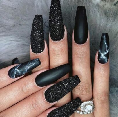Prom Nail Ideas Black