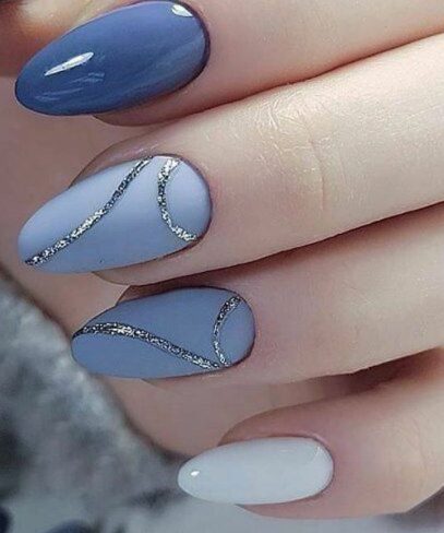 Prom Nail Ideas Blue