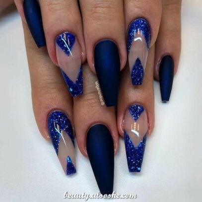 Prom Nail Ideas Blue
