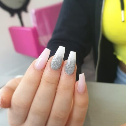 Prom Nail Ideas Silver