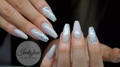 Prom Nail Ideas Silver