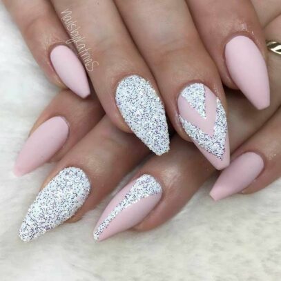 Prom Nail Ideas Silver