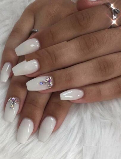 Prom Nail Ideas White