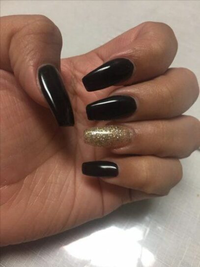 Prom Nails Acrylic Black