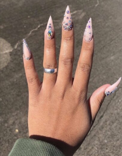 Prom Nails Acrylic Classy