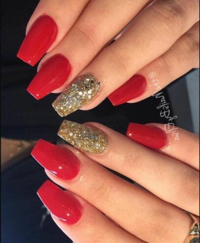 Prom Nails Acrylic Red