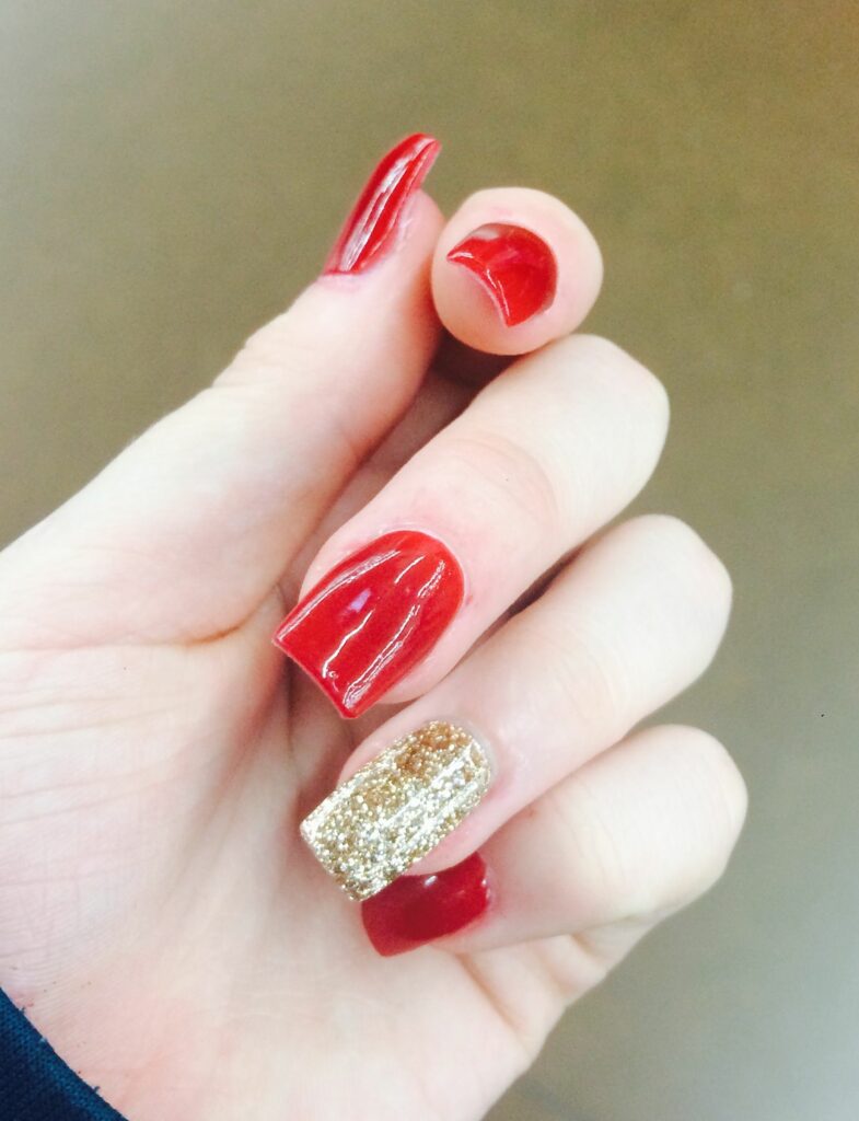 Prom Nails Acrylic Red