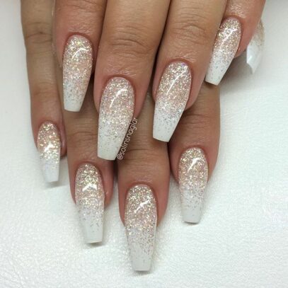 Prom Nails Acrylic White