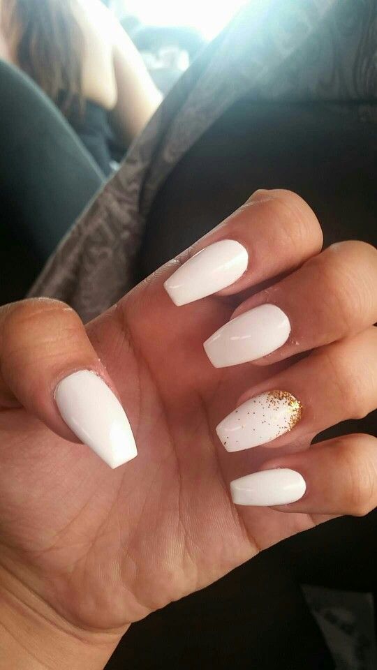 Prom Nails Acrylic White