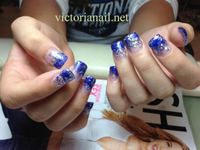 Prom Nails For Blue Dress
