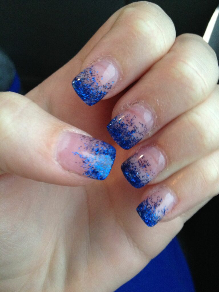 Prom Nails For Blue Dress