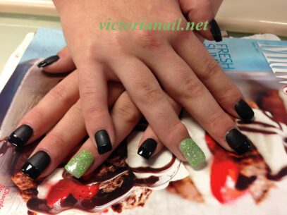 Prom Nails For Green Dress