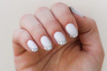 Prom Nails Silver