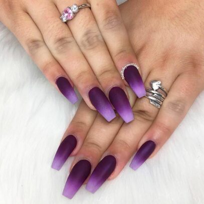 Purple Ombre Nails
