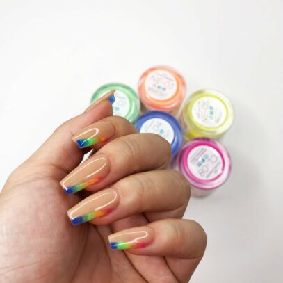Rainbow Ombre Nails