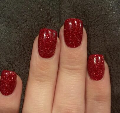 Red Glitter Nails