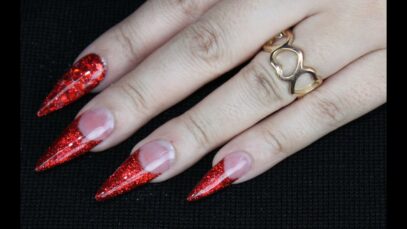Red Glitter Nails