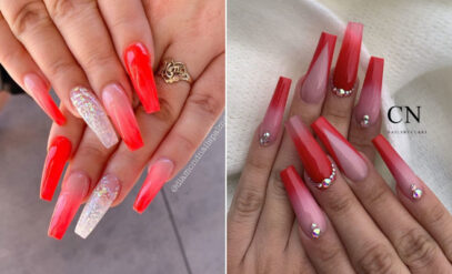 Red Ombre Nails