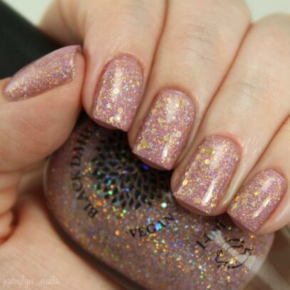 Rose Gold Glitter Nails