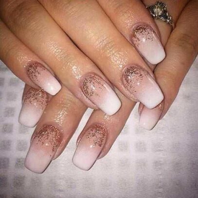 Rose Gold Ombre Nails