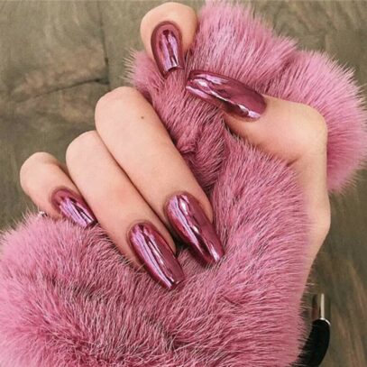 Rose Gold Prom Nails