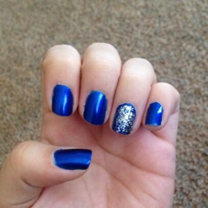 Royal Blue Prom Nails