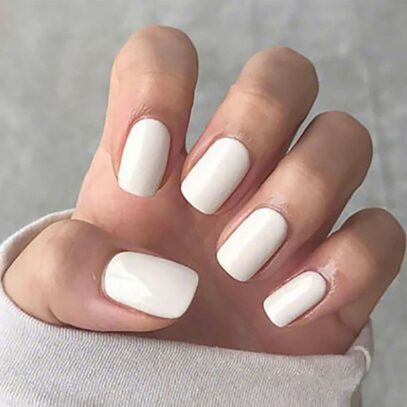 Short White Nails