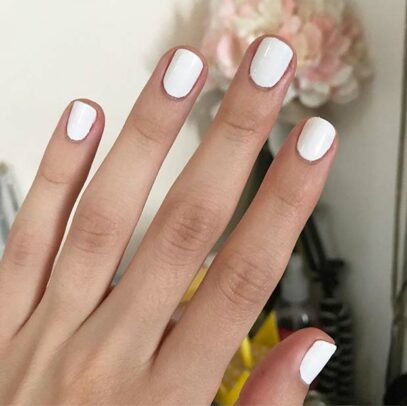 Short White Nails