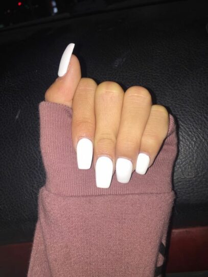 Short White Nails