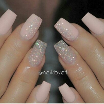Simple Glitter Nails