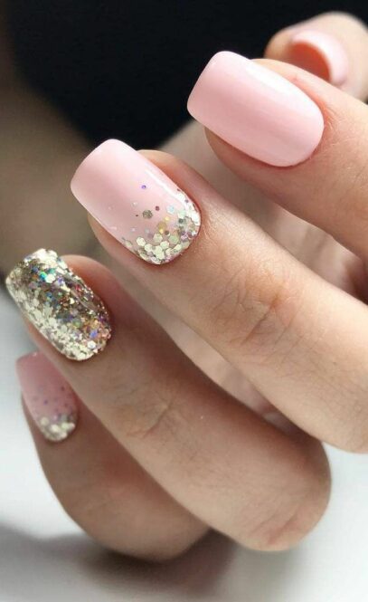 Simple Glitter Nails