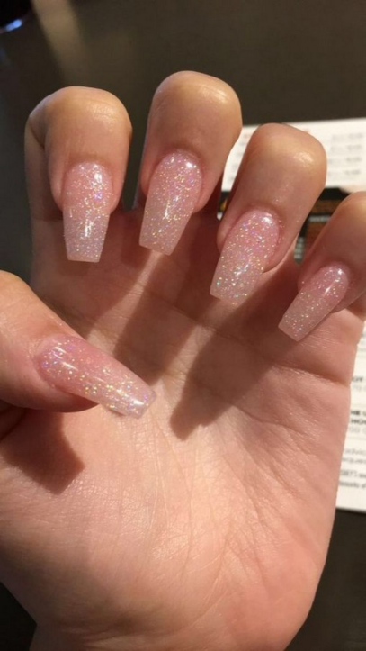 Simple Glitter Nails