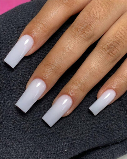 Simple White Nails
