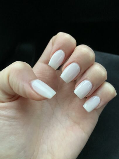 Simple White Nails