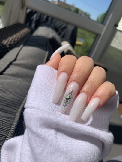 Soft White Nails