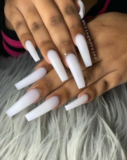 Soft White Nails